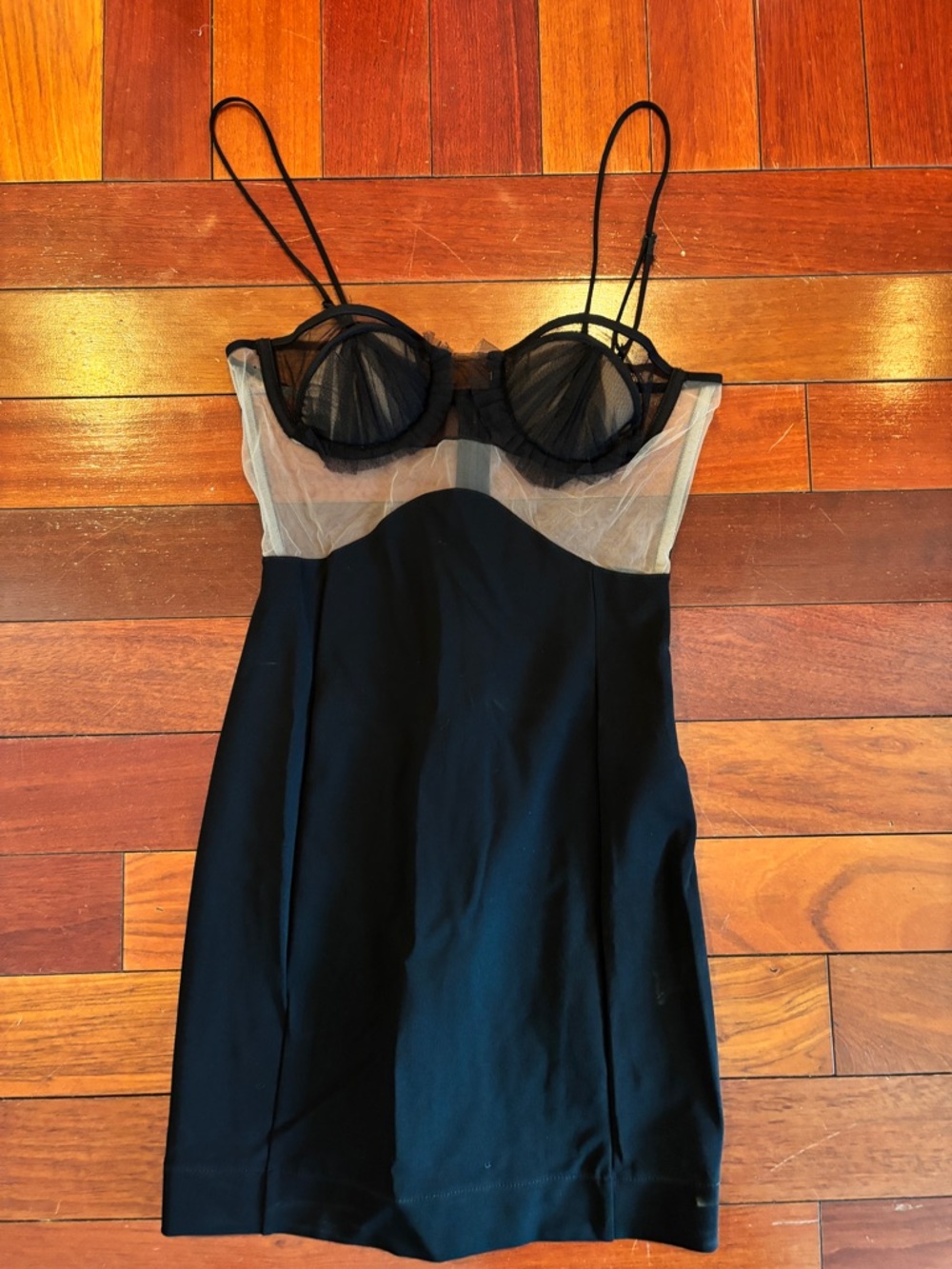 Nensi Dojaka Pannelled Bustier Mini Dress
